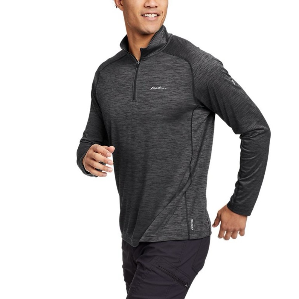 Eddie Bauer Men’s Resolution FreeDry 1/4 Zip Pullover Long Sleeve Shirt
